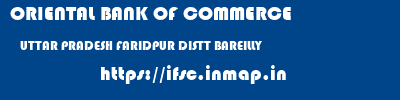 ORIENTAL BANK OF COMMERCE  UTTAR PRADESH FARIDPUR DISTT BAREILLY    ifsc code